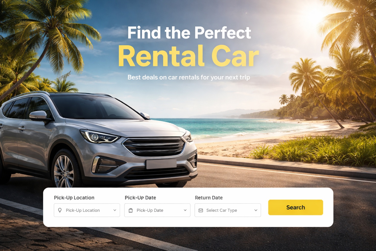 Car Rental Template Hero