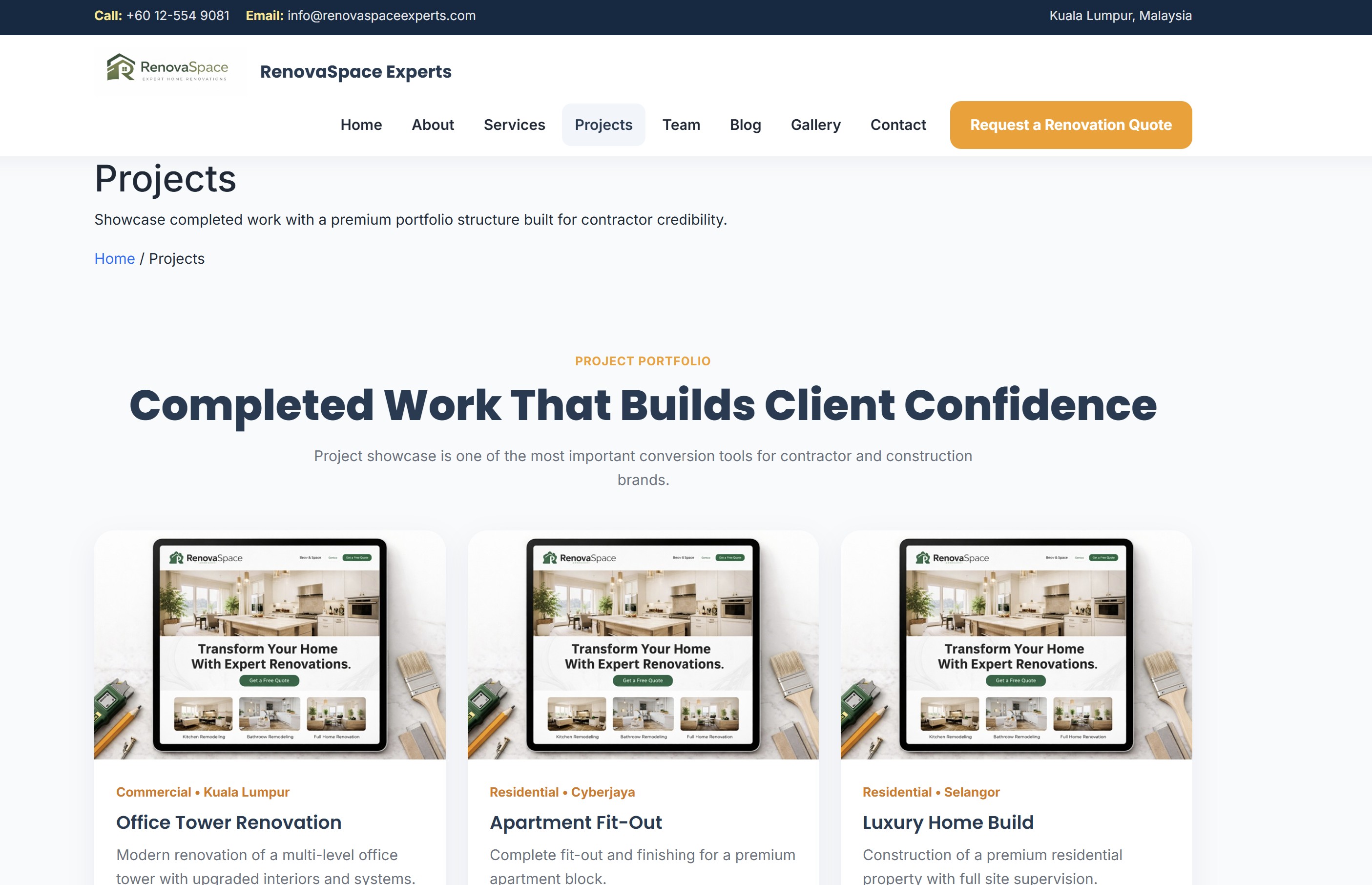 Projects Preview